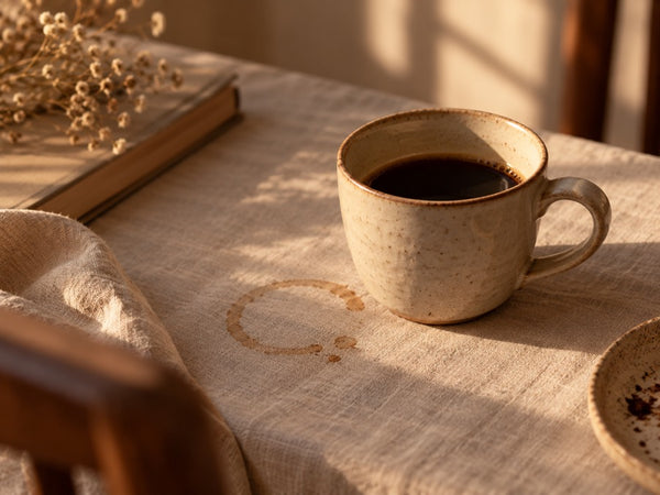 A cold, abandoned cup of coffee